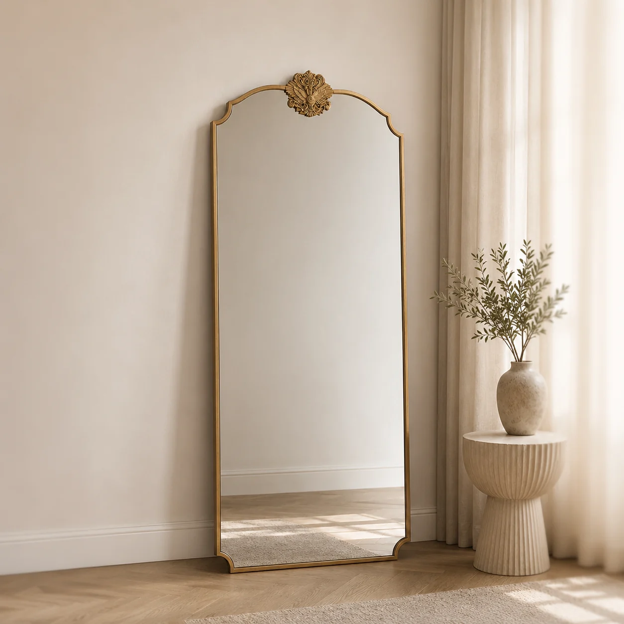 MN1009 - Slim Crest Floor Mirror