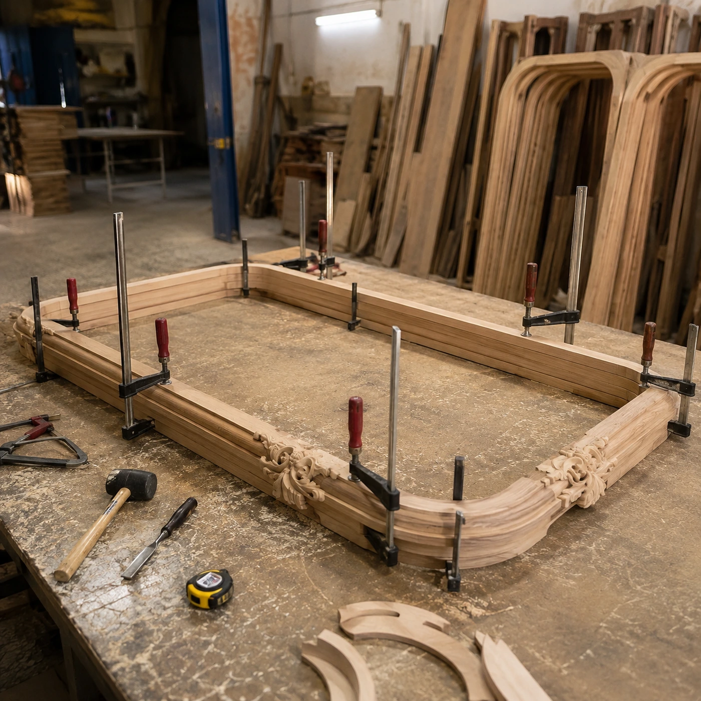 Assembly and hand work in the workshop