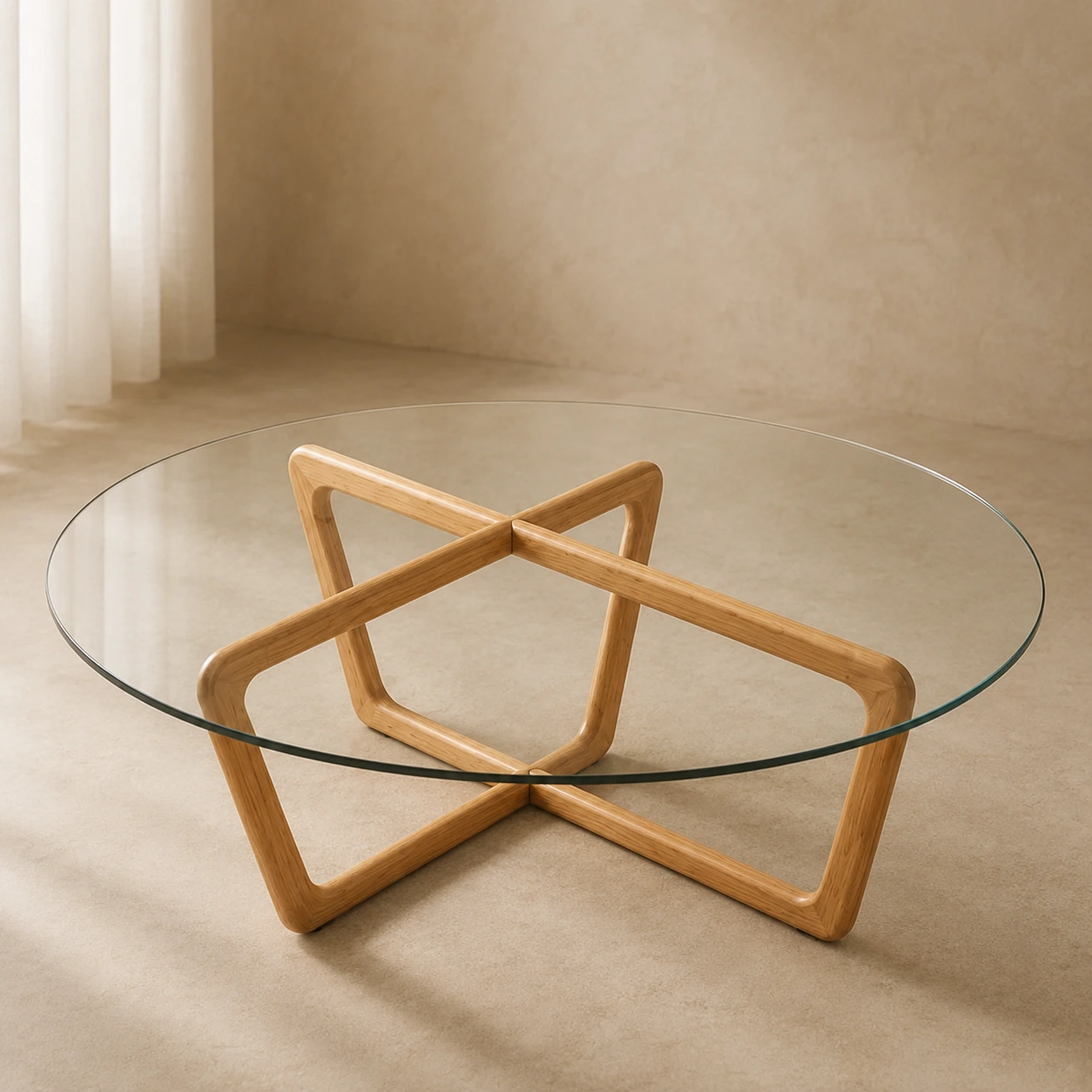 TL1013 - Star Frame Glass Coffee Table